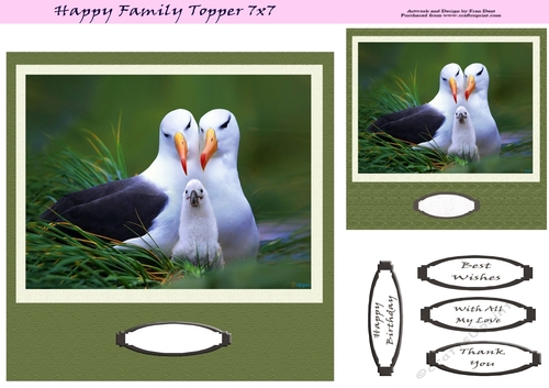 Happy Family Topper 2 7x7