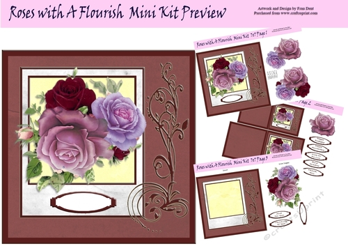 Roses With  A Florish Mini Kit