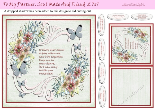 To My Partner, Soul Mate And Friend 2 7x7
