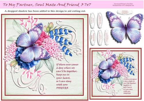 To My Partner, Soul Mate And Friend 3 7x7