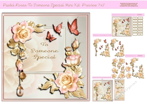 Pastel Roses To Someone Special Mini Kit 7x7