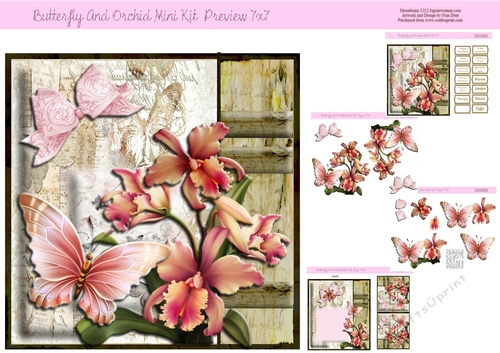 Butterfly And Orchid Mini Kit 7x7