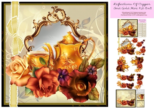 Reflections Of Copper And Gold Mini Kit 8x8