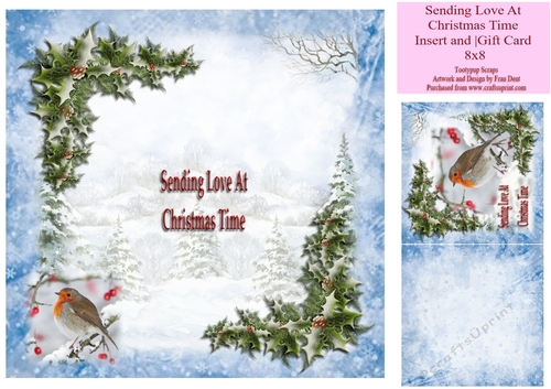 Sending Love At Christmas Time Insert 8x8 And Gift Card