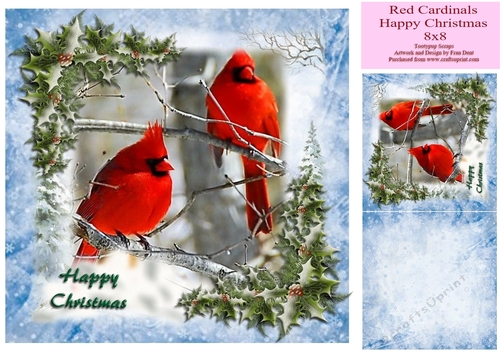 Red Cardinals Happy Christmas