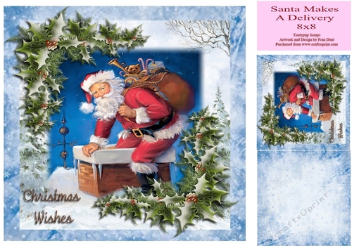 Santa Makes A Delivery 8x8