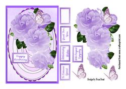 Purple Glittered Roses