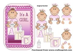 Gingham Framed It's a Girl