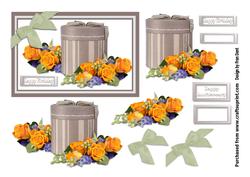 Hat Box with Roses Step by Step