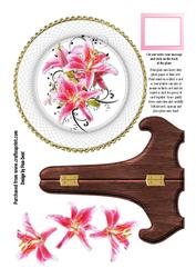 Lily Flower Plate Card