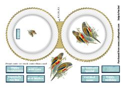 Bird Plate Wobble Card