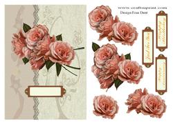 Orange Roses on Coffee Latte