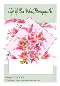 Lily Gift Box with a Decoupaged Lid
