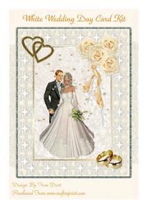 White Wedding Day Card Kit