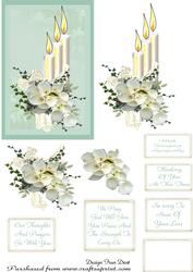 Sympathy Candle with Lilies