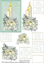 Sympathy Candle with Lilies 2