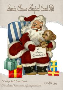 Santa Clause Shaped Card Kit