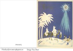 Three Kings Print and Fold Card
