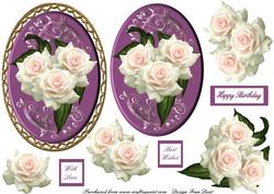 Padded Topper with Roses