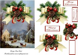 Christmas Scene with Embellishment