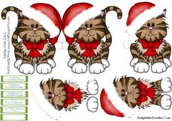 Christmas Kitty Shaped Card