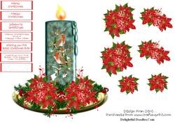 Robin Christmas Candle