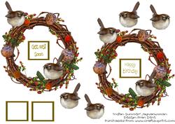 Wren Wreath Toppers