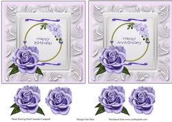 Blue Rose Topper Step by Steps