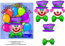 Clown Birthday Quick Card