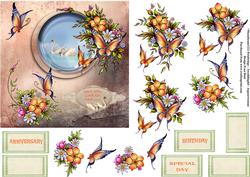 Flowers, Swans and Butterflies