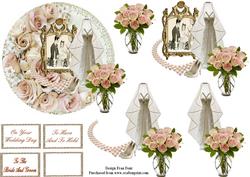 Pink Roses for Her Wedding Day