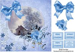 Blue Christmas 8x8 with Step by Step