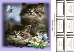 Cute Kittens 8x8 Topper