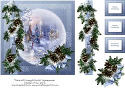Winter Scene and Pinecones