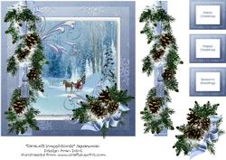 Winter Scene with Pinecones 2