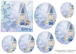 Baby Boy Announcement Oval Pyramid