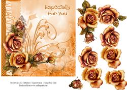 Gold Roses Especially for You 7x7