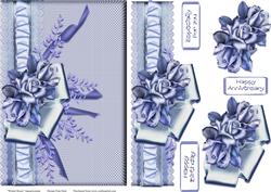 Blue Winter Roses Step by Step