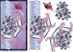Silver Flowers with Satin and Lace Dl