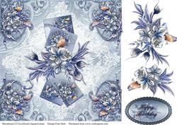 Happy Birthday Quick Card in Blue