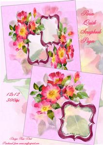 Roses Quick Scrapbook Pages