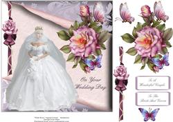 The Veiled Bride with Roses and Butterflies