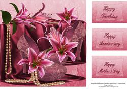 Lilies, Pearls and Shoes 8x8 Topper