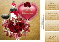 Ruby Wedding 8x8 Topper