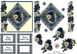 Blue and Cream Step by Step