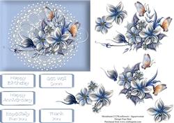 Blooms, Butterflies and Lace Step by Step