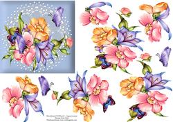 Any Occasion Card with Flowers, Lace and Butterflies 2