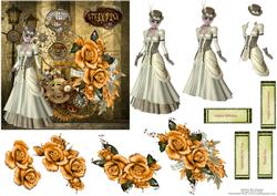 Steampunk Beauty and Roses Step by Step