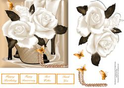 White and Pale Gold Quick Card