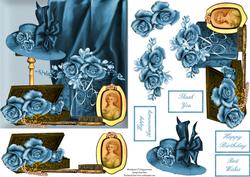 A Woman's Finery in Blue